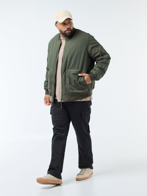 Blouson style aviateur effet satiné - Kiabi