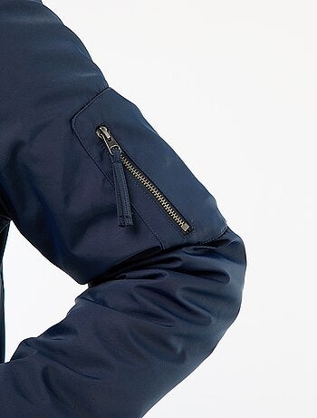 Blouson style aviateur poches à soufflet double entrée