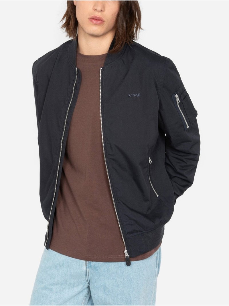Blouson style bomber - Schott Bleu - Kiabi