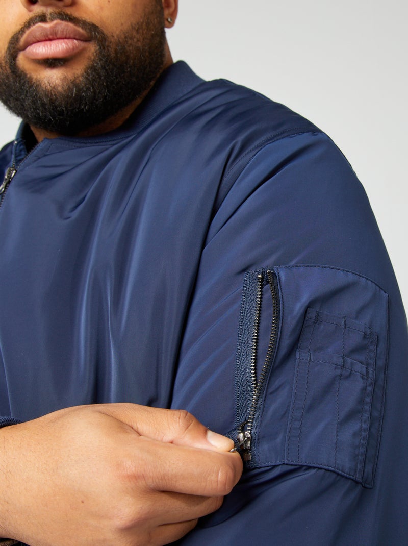 Blouson style bomber Bleu marine - Kiabi