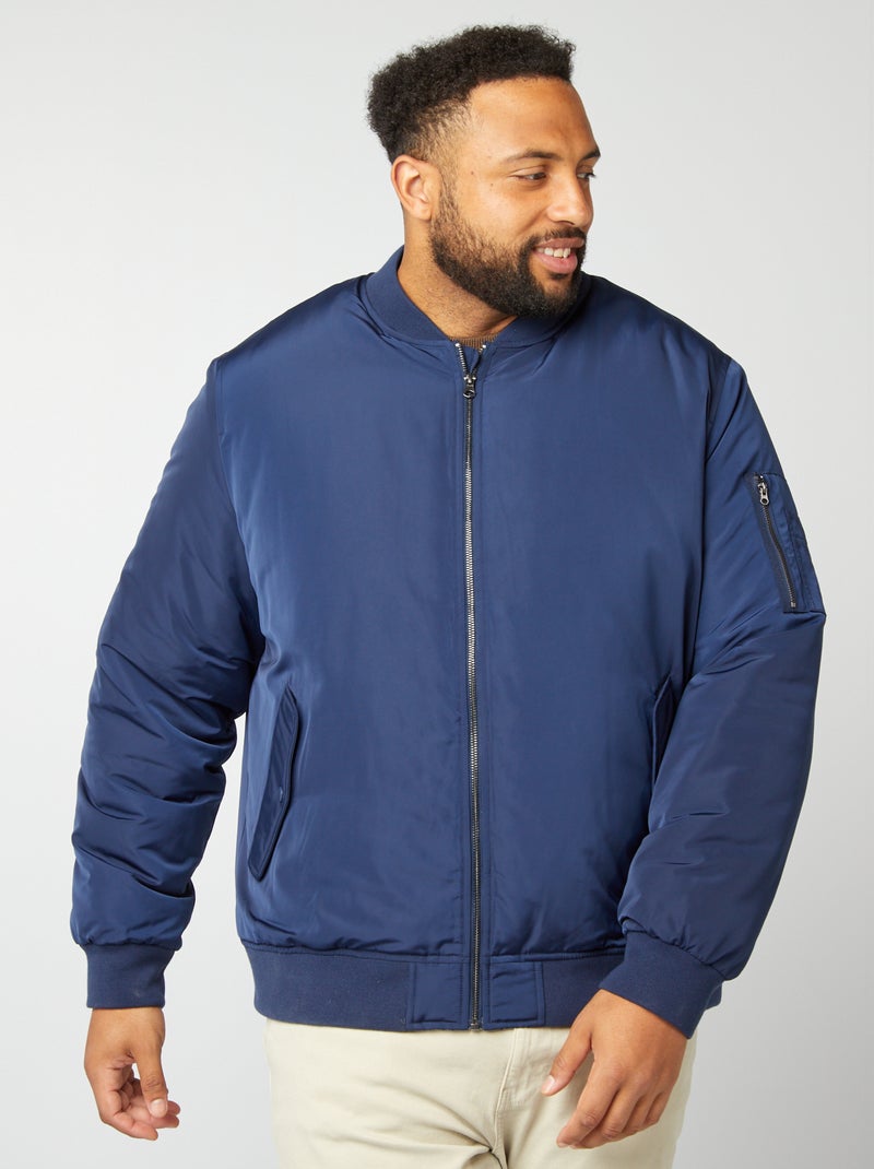Blouson style bomber Bleu marine - Kiabi