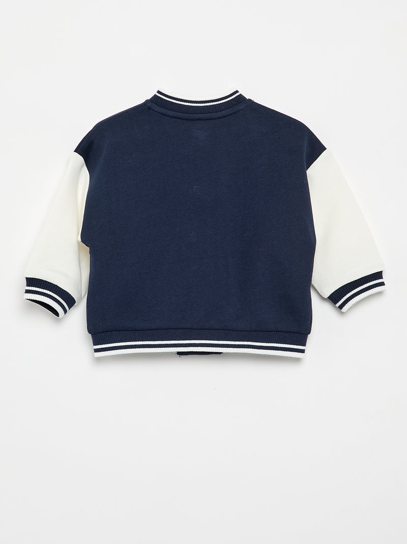 Blouson style campus américain Bleu - Kiabi