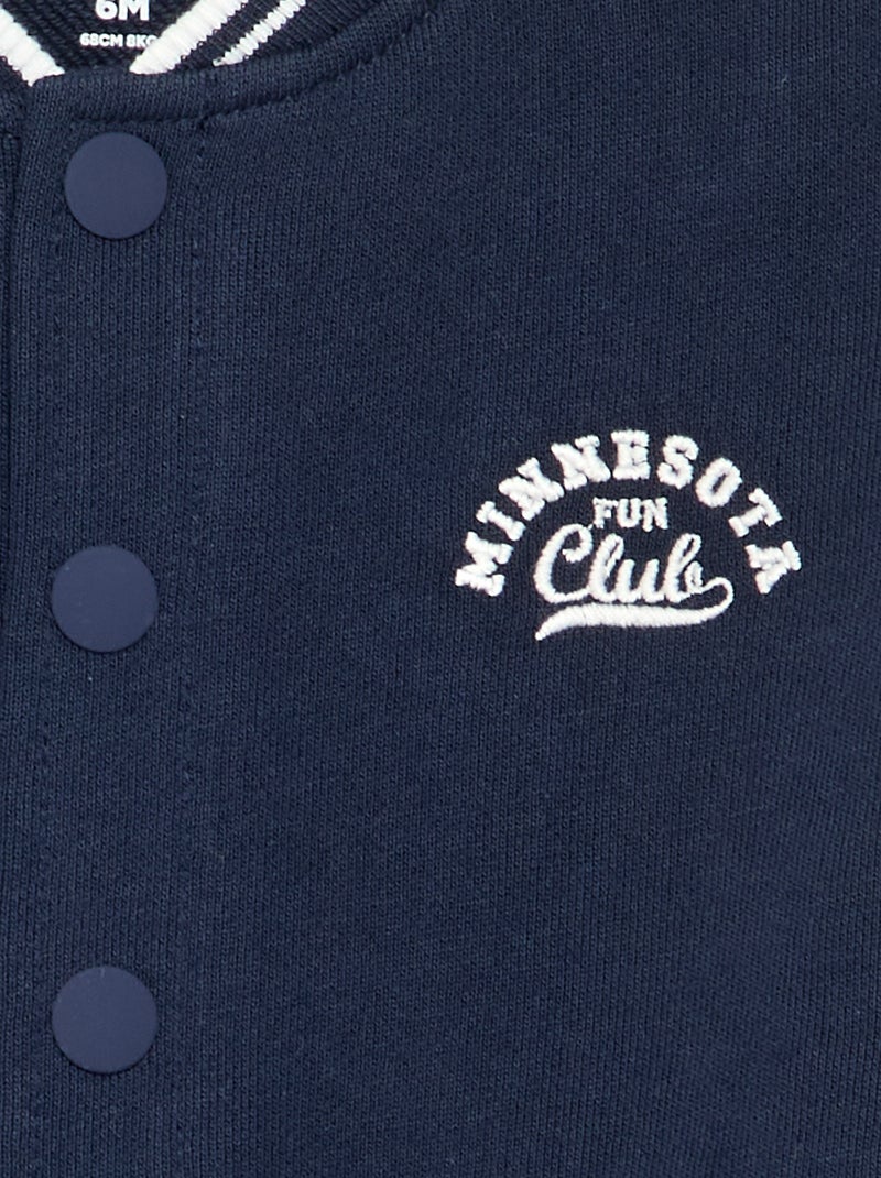 Blouson style campus américain Bleu - Kiabi