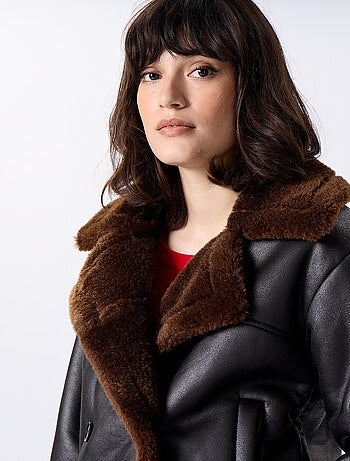 Blouson style peau lainée
