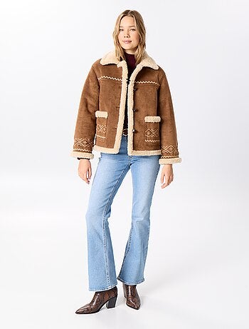 Blouson style peau lainée