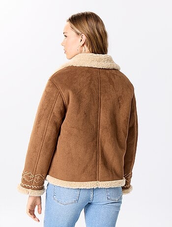 Blouson style peau lainée