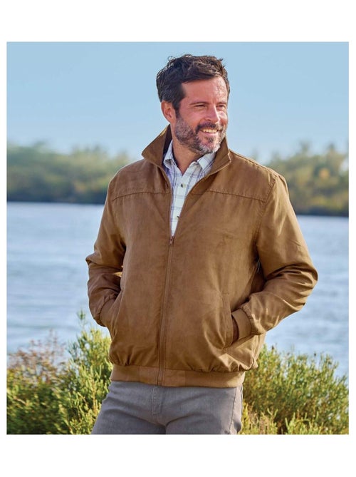 Blouson Suédine Doublé Polaire - ATLAS FOR MEN - Kiabi Blouson Suédine Doublé Polaire - ATLAS FOR MEN - Kiabi