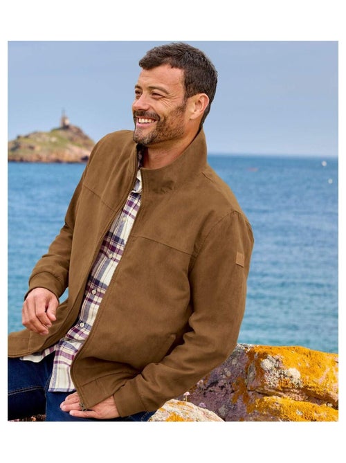Blouson Suédine Doublé Polaire - ATLAS FOR MEN - Kiabi Blouson Suédine Doublé Polaire - ATLAS FOR MEN - Kiabi