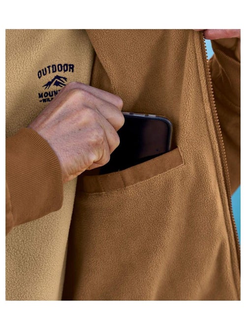 Blouson Suédine Doublé Polaire - ATLAS FOR MEN - Kiabi Blouson Suédine Doublé Polaire - ATLAS FOR MEN - Kiabi