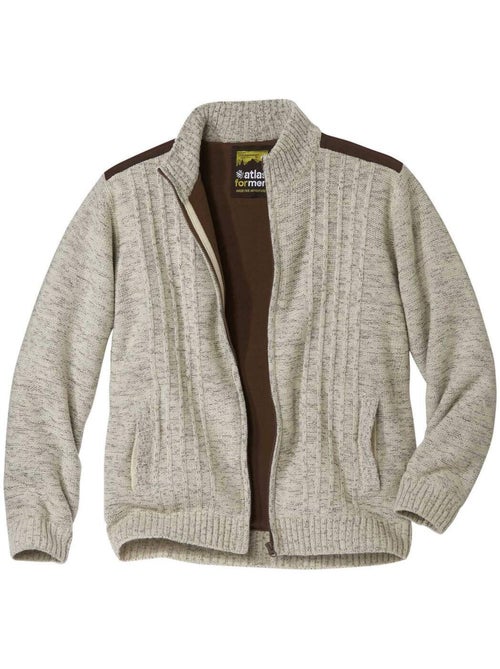 Blouson Tricot Casual Doublé Polaire - ATLAS FOR MEN - Kiabi Blouson Tricot Casual Doublé Polaire - ATLAS FOR MEN - Kiabi