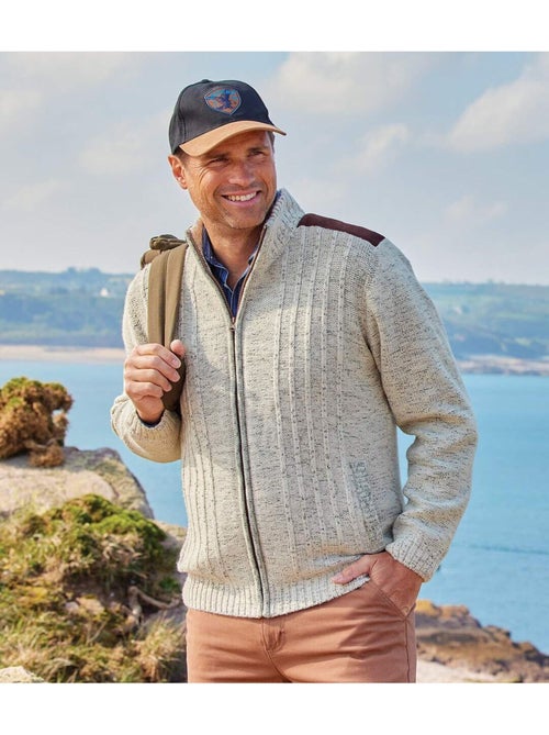 Blouson Tricot Casual Doublé Polaire - ATLAS FOR MEN - Kiabi Blouson Tricot Casual Doublé Polaire - ATLAS FOR MEN - Kiabi