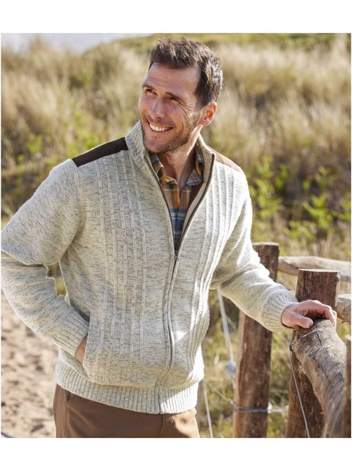 Blouson Tricot Casual Doublé Polaire - ATLAS FOR MEN - Kiabi Blouson Tricot Casual Doublé Polaire - ATLAS FOR MEN - Kiabi