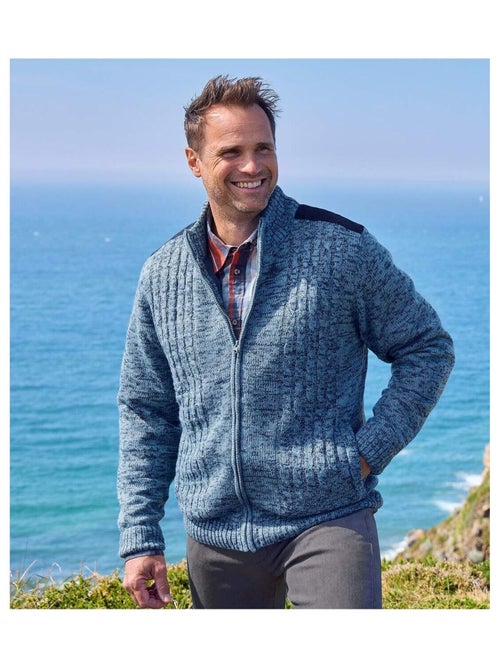 Blouson Tricot Doublé Polaire - ATLAS FOR MEN - Kiabi Blouson Tricot Doublé Polaire - ATLAS FOR MEN - Kiabi
