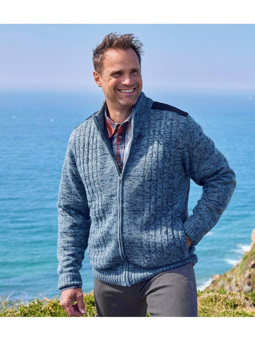 Blouson tricot doublé polaire   - atlas for men - Kiabi