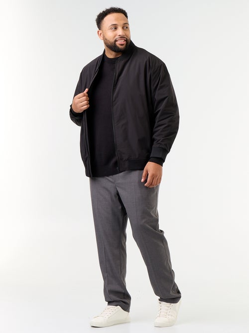 Blouson uni avec ouverture zippée - Kiabi