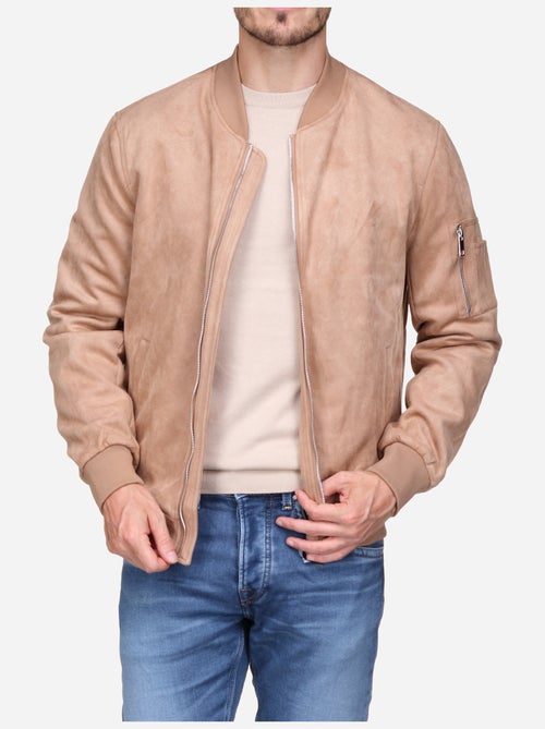 Blouson uni en suédine - Frilivin - Kiabi Blouson uni en suédine - Frilivin - Kiabi