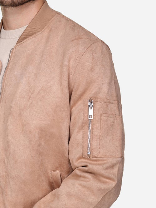 Blouson uni en suédine - Frilivin - Kiabi Blouson uni en suédine - Frilivin - Kiabi
