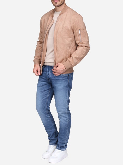Blouson uni en suédine - Frilivin - Kiabi Blouson uni en suédine - Frilivin - Kiabi
