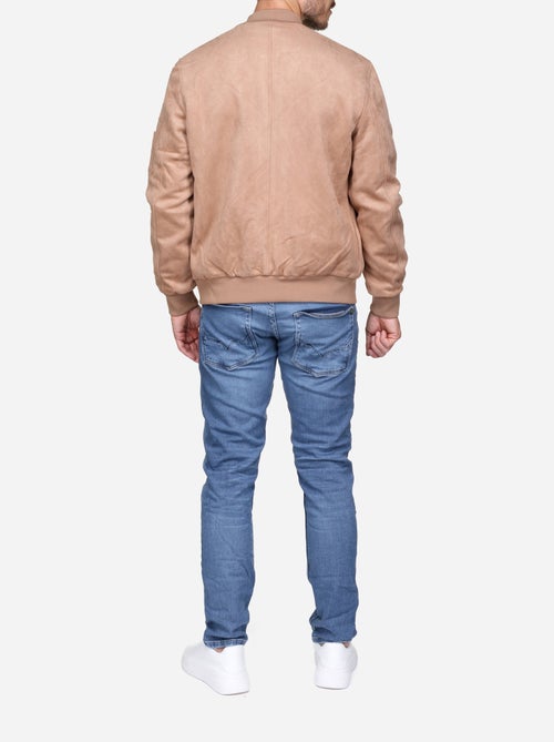 Blouson uni en suédine - Frilivin - Kiabi Blouson uni en suédine - Frilivin - Kiabi