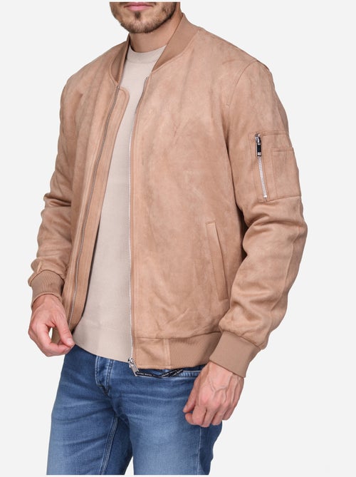 Blouson uni en suédine - Frilivin - Kiabi Blouson uni en suédine - Frilivin - Kiabi