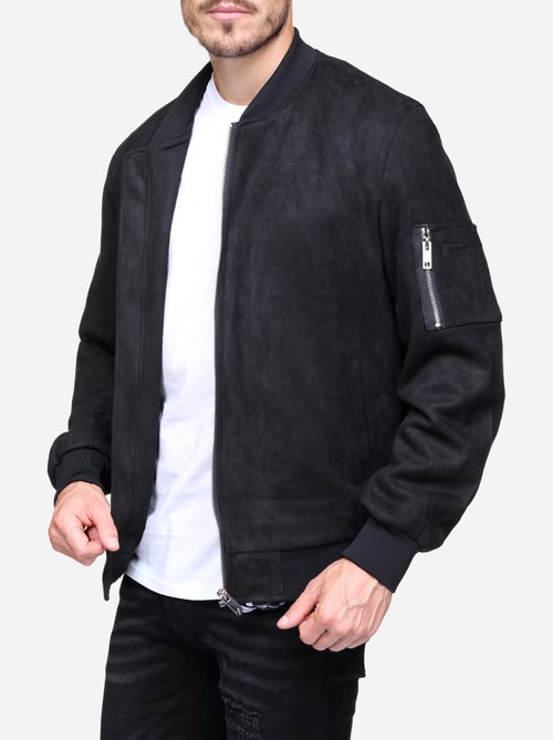 Blouson uni en suédine - Frilivin - Kiabi Blouson uni en suédine - Frilivin - Kiabi