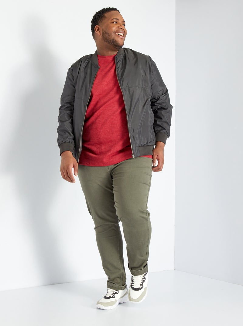 Blouson uni léger noir - Kiabi