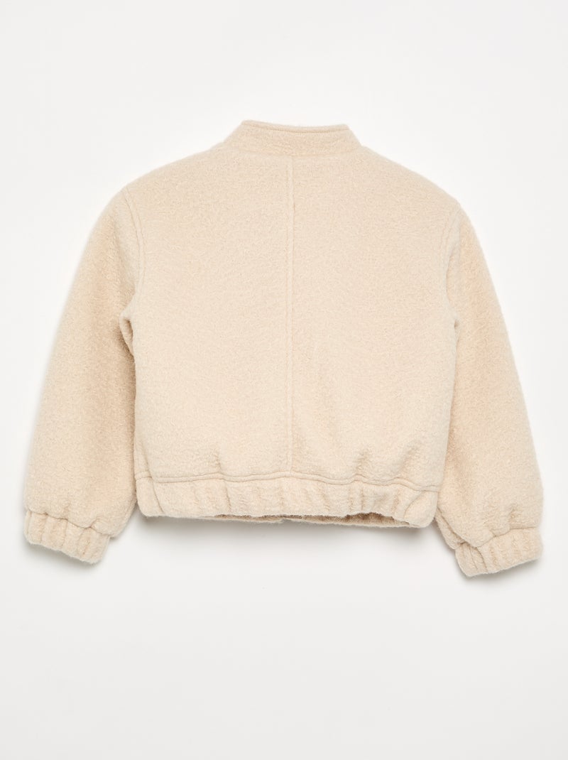 Blouson van imitatiewol Biege - Kiabi