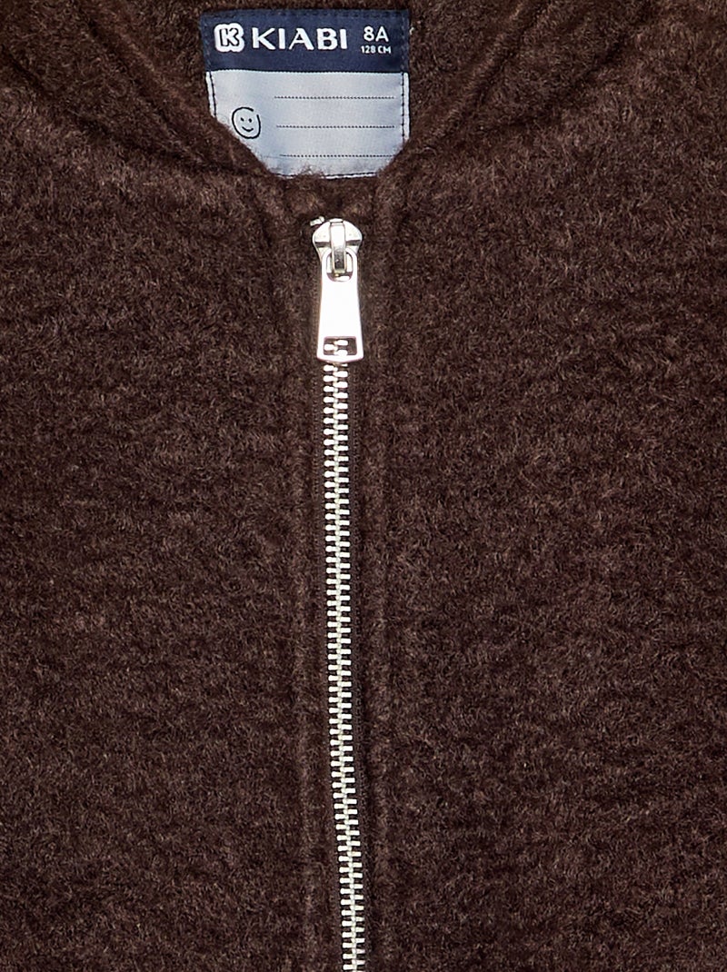 Blouson van imitatiewol Bruin - Kiabi