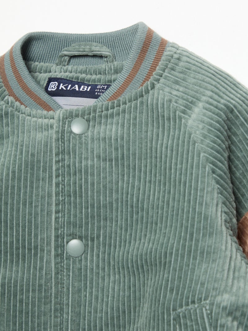 Blouson van ribfluweel Bruin - Kiabi