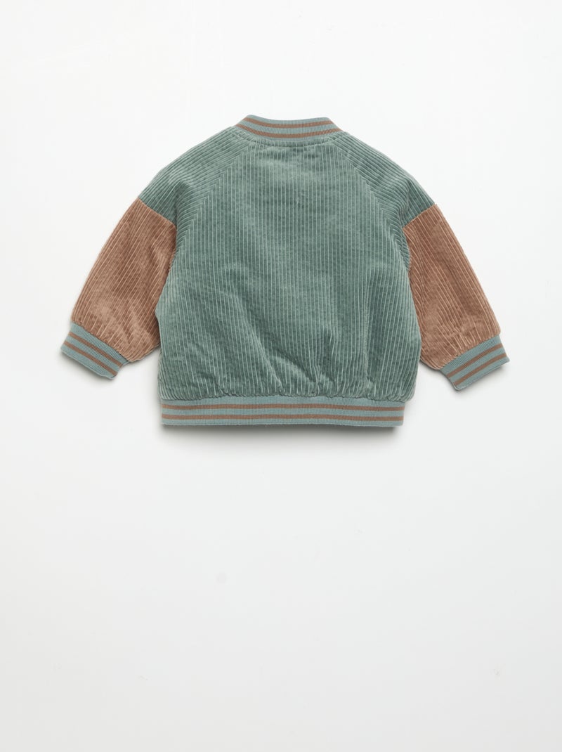 Blouson van ribfluweel Bruin - Kiabi