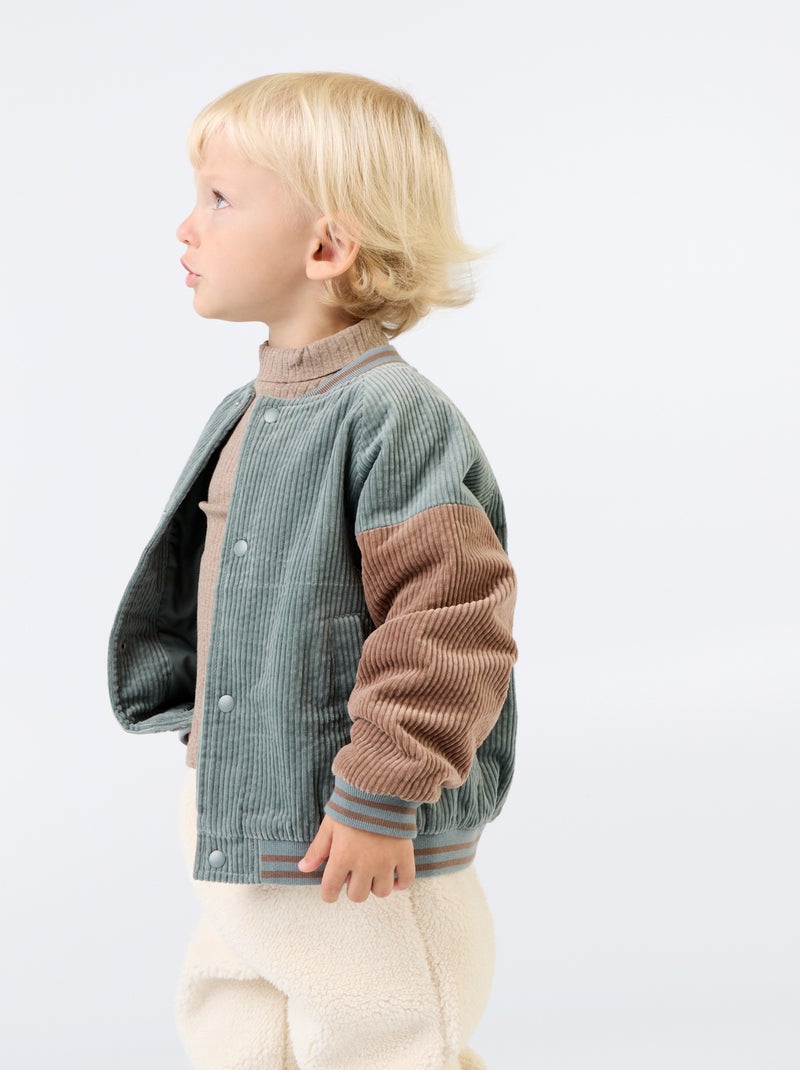 Blouson van ribfluweel Bruin - Kiabi