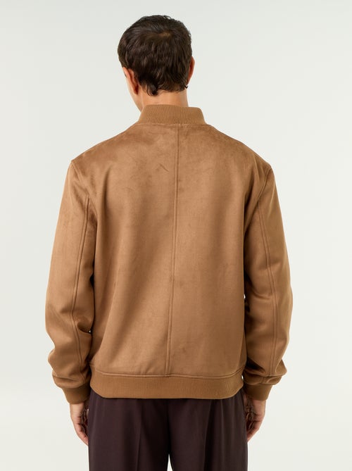 Blouson van suèdelook met rits - Kiabi