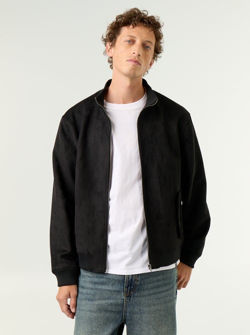 Blouson van suèdelook met rits - Kiabi