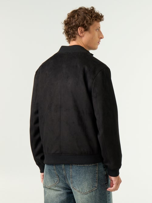 Blouson van suèdelook met rits - Kiabi