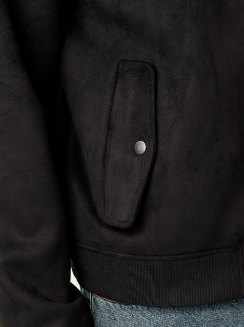 Blouson van suèdelook met rits - Kiabi