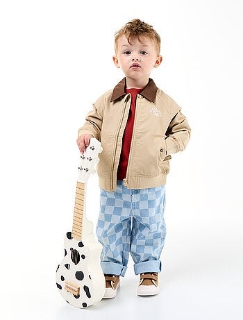 Blouson zippée avec col contrastant