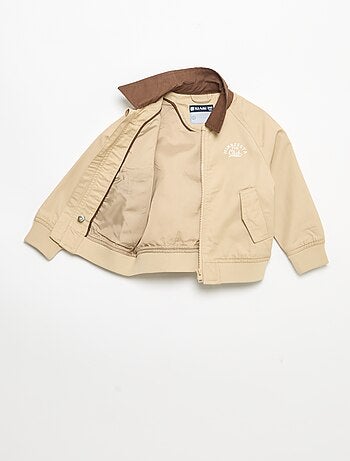 Blouson zippée avec col contrastant