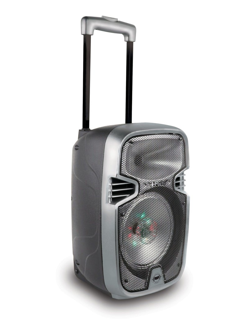 Bluetooth karaoke avec roulettes, lumières et micro Noir - Kiabi