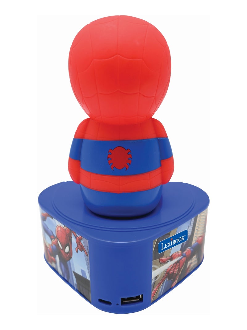 Bluetooth luidspreker met spiderman lichtgevend figuurtje Blauw - Kiabi