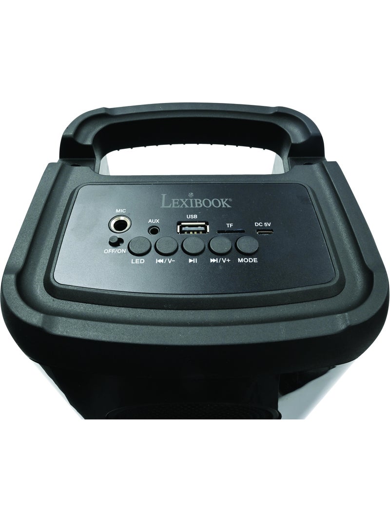 Bluetooth®-speaker met vlameffect en microfoon – groot formaat Zwart - Kiabi