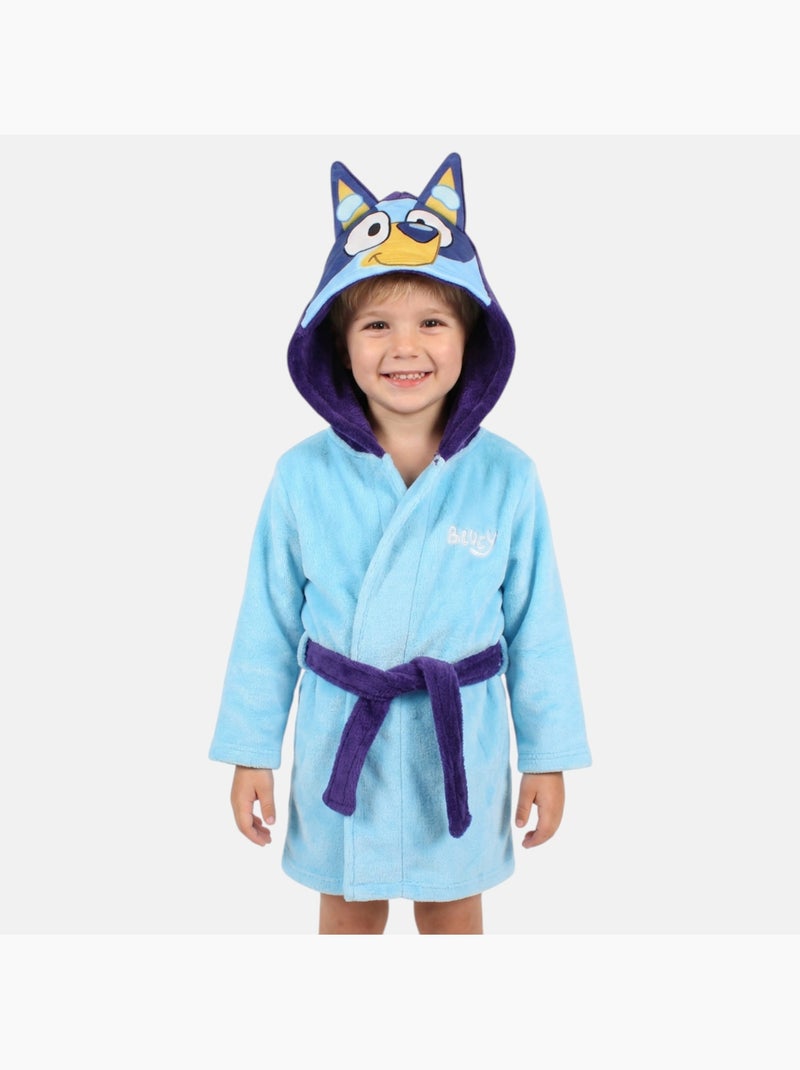 Bluey - peignoir à capuche avec ceinture Bleu - Kiabi
