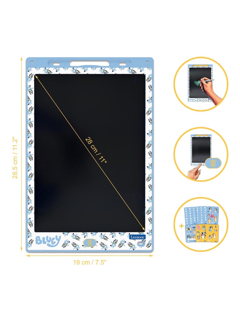 Bluey 11’’ meerkleurige leer- en teken-e-ink-tablet met sjablonen N.v.t. - Kiabi