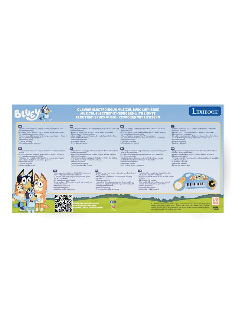 Bluey fun electronic keyboard met verlichting Blauw - Kiabi