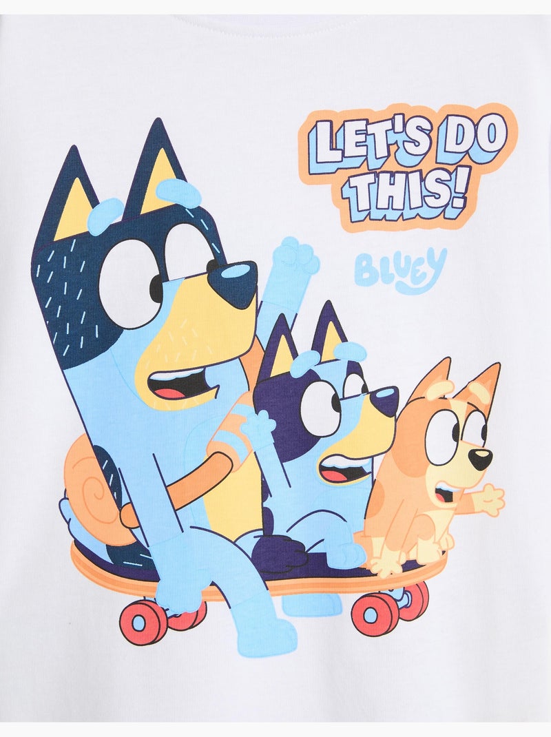 'bluey' print t-shirt, mo fashion Wit - Kiabi