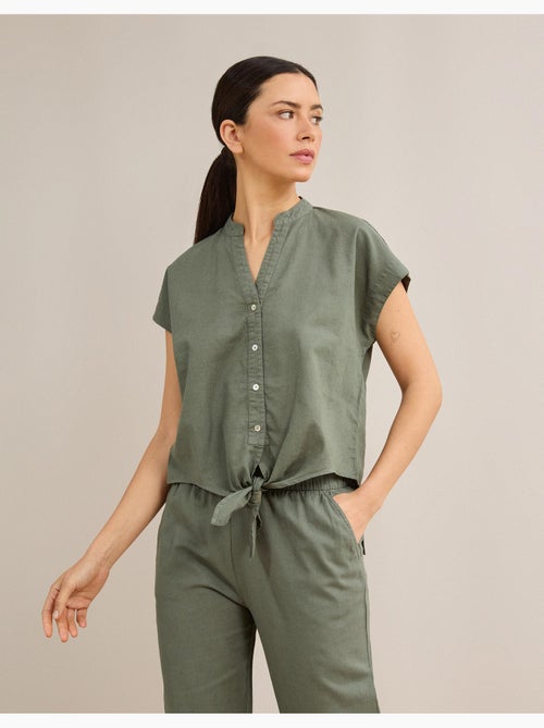 Blus met linnen, MO Fashion - Kiabi