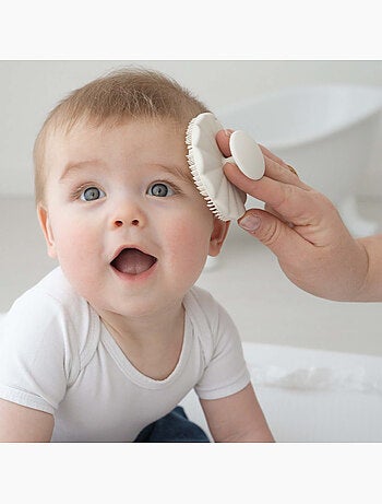 Bo jungle | brosse de massage cuir chevelu bébé en silicone dune