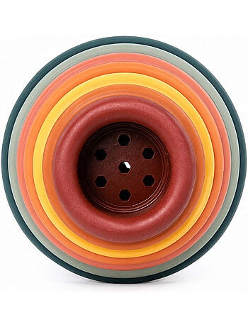 Bo jungle | gobelets empilables en silicone bébé jeu d'éveil et de bain