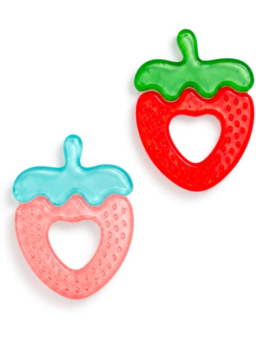 Bo jungle | lot de 2 anneaux de dentition réfrigérants fraise - Kiabi Bo jungle | lot de 2 anneaux de dentition réfrigérants fraise - Kiabi