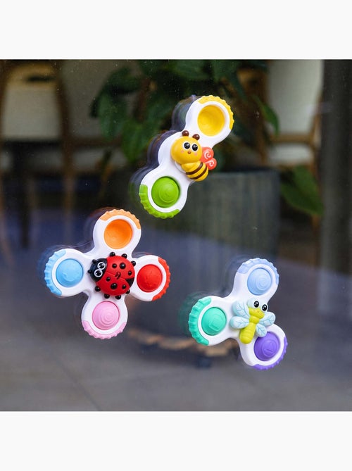 Bo jungle | lot de toupies à ventouse bébé pour l'éveil sensoriel et la motricité - Kiabi