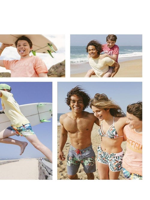Boardshort court garçon avec ceinture demi-élastiquée freegun - Kiabi Boardshort court garçon avec ceinture demi-élastiquée freegun - Kiabi